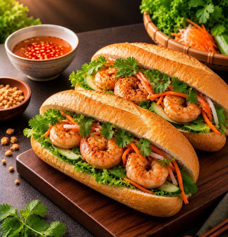 #S8. B.B.Q Shrimp Sandwich / Bánh Mì Tôm