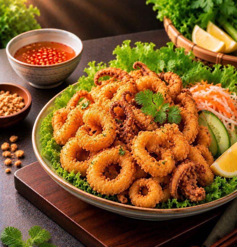#S11. Crispy Fried Calamari / Mực Chiên Giòn