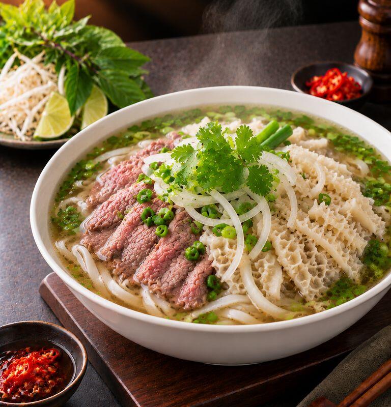 #Beef Noodle Soup / Phở Tái Sách
