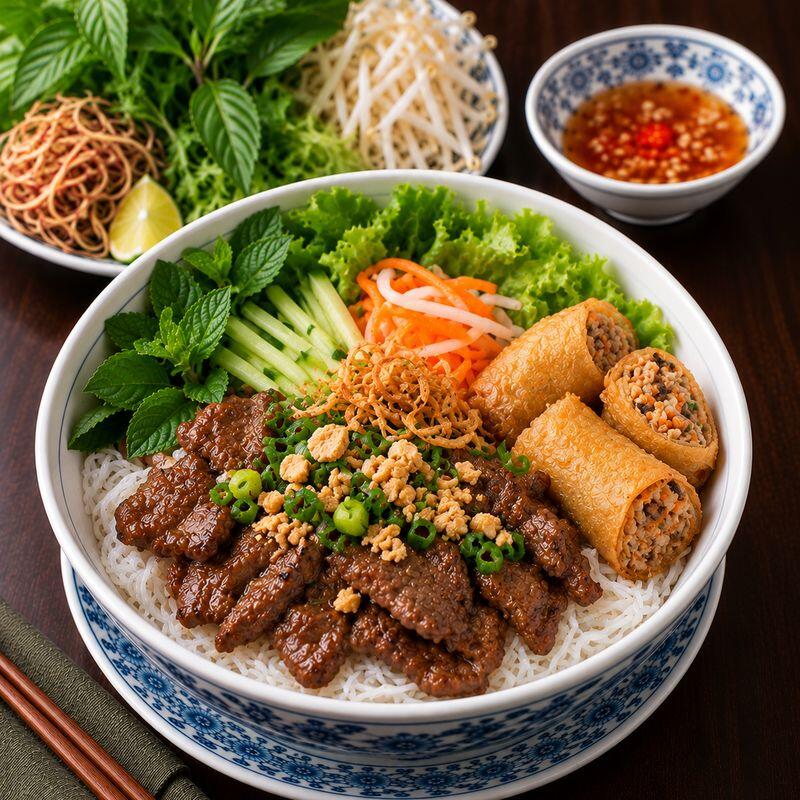 #35. Bun Cha Gio Bo Nuong / Bún Chả Giò Bò Nướng