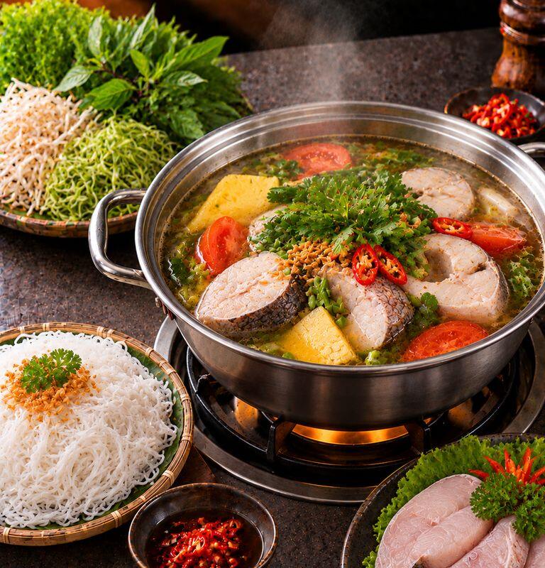 #103. Lẩu Cá Bông Lau / Catfish Hot Pot With Sweet & Sour Soup